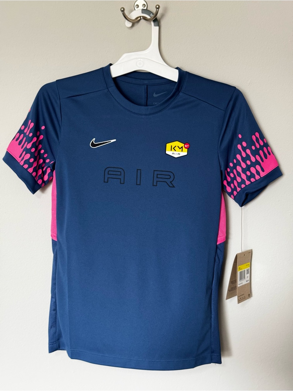 Nike Kids Navy & Pink 'AIR' Performance Jersey